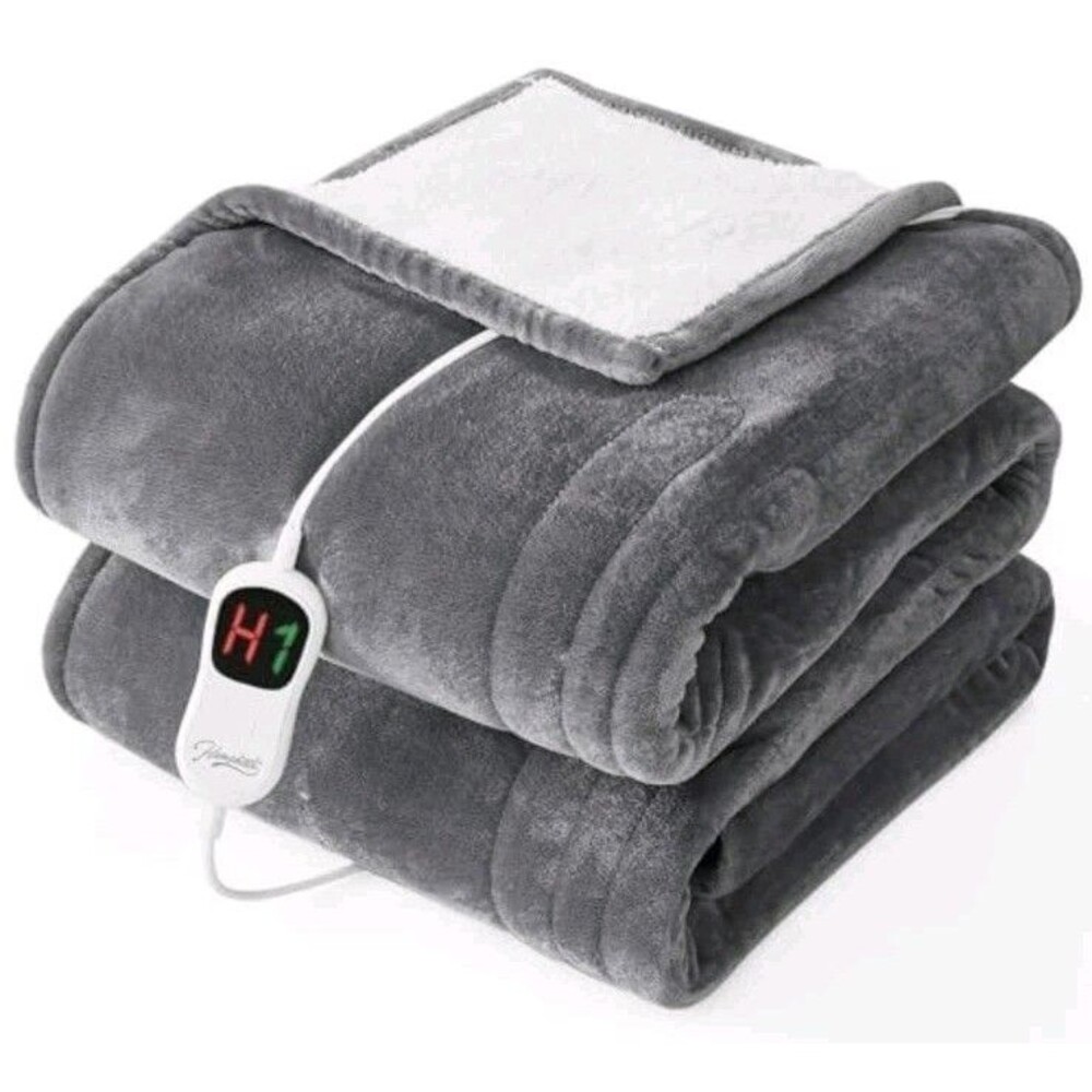 Homemate Electric Heated Blanket Ultra Soft 62x84 10 Heat Settings Auto-Off ETL